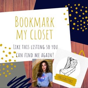 Bookmark My Closet! Like this Listing 🙌